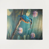 Elegant Kingfisher Bird Wandteppich (Vorderseite (Horizontal))