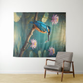 Elegant Kingfisher Bird Wandteppich (Beispiel (Horizontal))