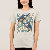 Elegant Kingfisher T-shirt Tri-Blend Shirt (Vorderseite)