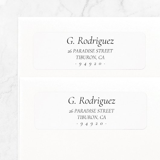 Elegant Klasse 05 | Rücksendeadresse