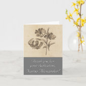 Elegant, Klasse "Danke für Ihre Hingabe" Karte (Gelbe Blume)