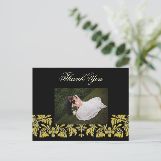 Elegant + Klasse Vielen Dank Foto Postkarten, Postkarte (Stehend Vorderseite)