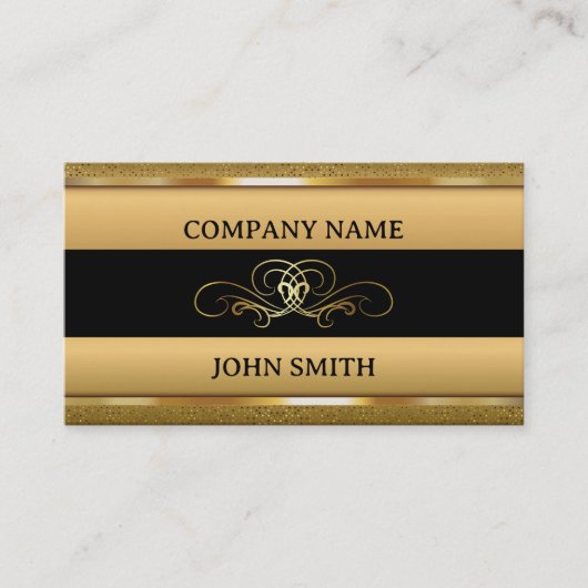 Elegant, klassisch, goldplattiert visitenkarte (Vorderseite)