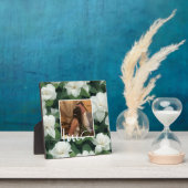 Elegant klassisch grün botanisch weiß Blüte Fotoplatte (InSitu)