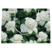 Elegant klassisch grün botanisch weiß Blüte Große Geschenktüte (Vorderseite)