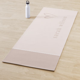 Elegant klassisch Minimal Einfach Rosa Herz  Yogamatte
