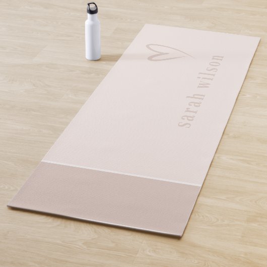 Elegant klassisch Minimal Einfach Rosa Herz Yogamatte (Beispiel)