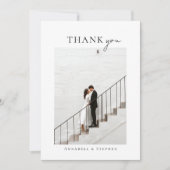 Elegant, klassisch, Monogram, danke! 1 FOTO Dankeskarte (Vorderseite)