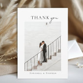 Elegant, klassisch, Monogram, danke! 1 FOTO Dankeskarte