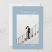 Elegant, klassisch, Monogram, danke! 1 FOTO Dankeskarte (Vorderseite)