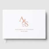 Elegant, klassisch, Monogramm, Foil Wedding Gästebuch (Vorderseite)