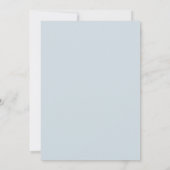 Elegant, klassisch, Monogramm, hellblau, Hochzeit Einladung (Rückseite)