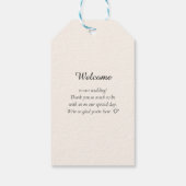 Elegant, klassisch, Monogramm, Hochzeit Geschenkanhänger (Rückseite)