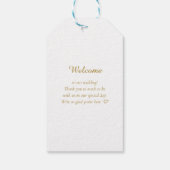 Elegant, klassisch, Monogramm, Hochzeit Geschenkanhänger (Rückseite)