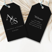 Elegant, klassisch, Monogramm, Hochzeit Geschenkanhänger