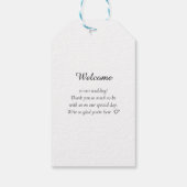 Elegant, klassisch, Monogramm, Hochzeit Geschenkanhänger (Rückseite)