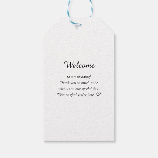 Elegant, klassisch, Monogramm, Hochzeit Geschenkanhänger (Rückseite)