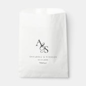Elegant, klassisch, Monogramm, Hochzeit Geschenktütchen (Vorderseite)