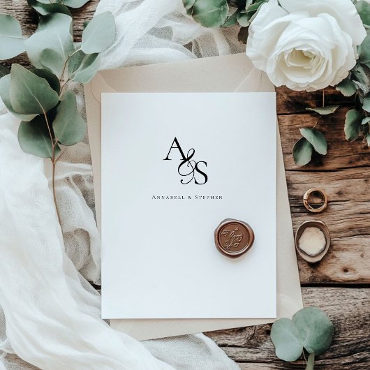 Elegant, klassisch, Monogramm, Hochzeit Gummistempel
