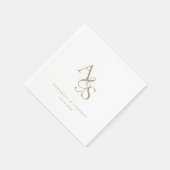 Elegant, klassisch, Monogramm, Hochzeit Serviette (Ecke)
