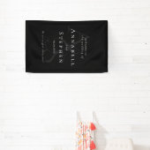 Elegant, klassisch, Monogramm, schwarz, Hochzeit Banner (InSitu)