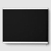 Elegant, klassisch, Monogramm, schwarz, Hochzeit Gästebuch (Rückseite)