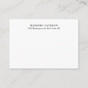 Elegant klassisch schwarz weiß minimalistisches De Begleitkarte
