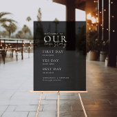 Elegant, klassisch, schwarz, WILLKOMMEN IN UNSERER Acrylschild