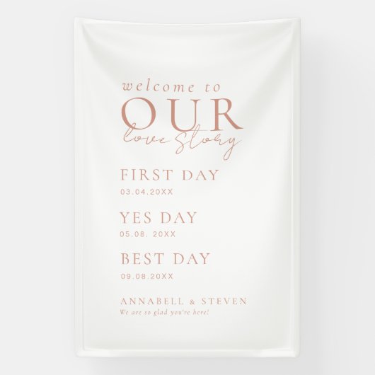 Elegant, klassisch, weiß, HERZLICH WILLKOMMEN IN U Banner (Vertikal)