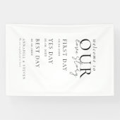 Elegant, klassisch, weiß, HERZLICH WILLKOMMEN IN U Banner (Horizontal)