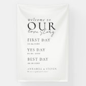 Elegant, klassisch, weiß, HERZLICH WILLKOMMEN IN U Banner (Vertikal)