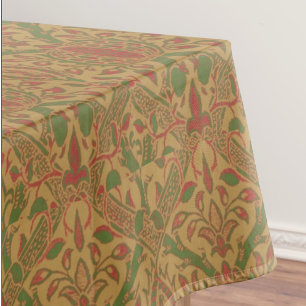 Elegant klassisch William Morris Rot Grün Gold Tischdecke