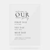 Elegant, klassisch, WILLKOMMEN IN UNSERER LIEBE GE Acrylschild (Vorderseite)