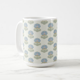 Elegant klassisches blau-grünes Arts & Crafts Flor Kaffeetasse