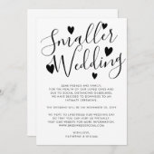 Elegant kleinere Hochzeitssenkungspläne Ankündigung (Vorne/Hinten)