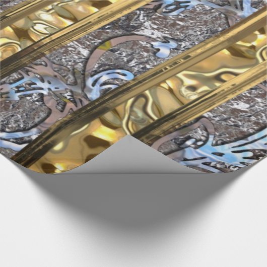 Elegant Klynone Striped Geschenkpapier (Ecke)