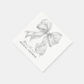 Elegant, Knoten bindend, Brautparty weißer Bogen. Serviette (Ecke)