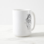 Elegant Koi Fish Abstrakt Sketch Kaffeetasse (VorderseiteRechts)
