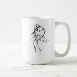 Elegant Koi Fish Abstrakt Sketch Kaffeetasse