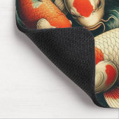 Elegant Koi Fish Art Mousepad (Ecke)