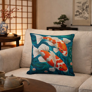 Elegant Koi Fish Design Kissen