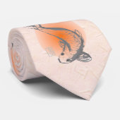 Elegant Koi Fish Neck Tie Krawatte (Gerollt)