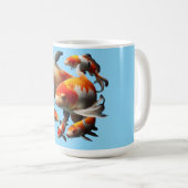 Elegant Koi Fish on Black - High Quality Centered Kaffeetasse (VorderseiteRechts)