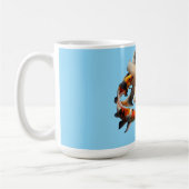 Elegant Koi Fish on Black - High Quality Centered Kaffeetasse (Links)