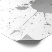 Elegant Koi Fish Pond Schwarzer Stroke Flat Illust Poster (Ecke)