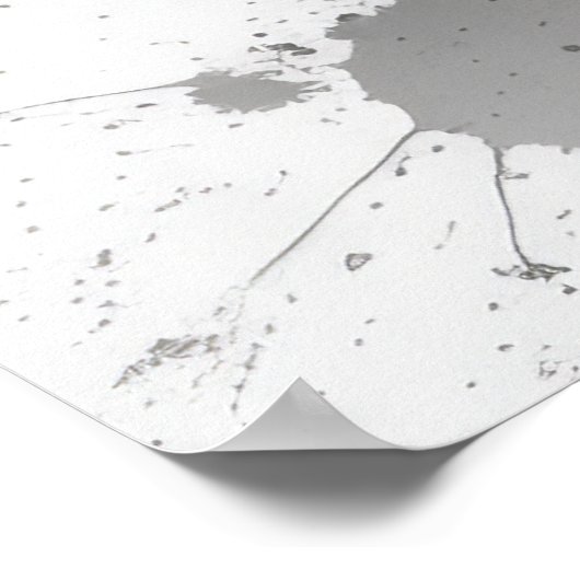 Elegant Koi Fish Pond Schwarzer Stroke Flat Illust Poster (Ecke)