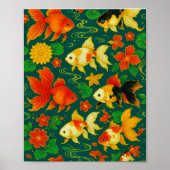 Elegant Koi Pond Pattern Poster (Vorne)