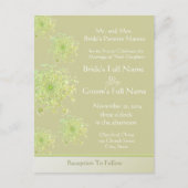 Elegant Königin Anne's Hochzeitsfeier Einladungspostkarte (Vorderseite)