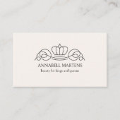 Elegant, königlich, Salon, beige Visitenkarte (Vorderseite)