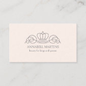 Elegant, königlich, Salon, rot-weiß Visitenkarte (Vorderseite)